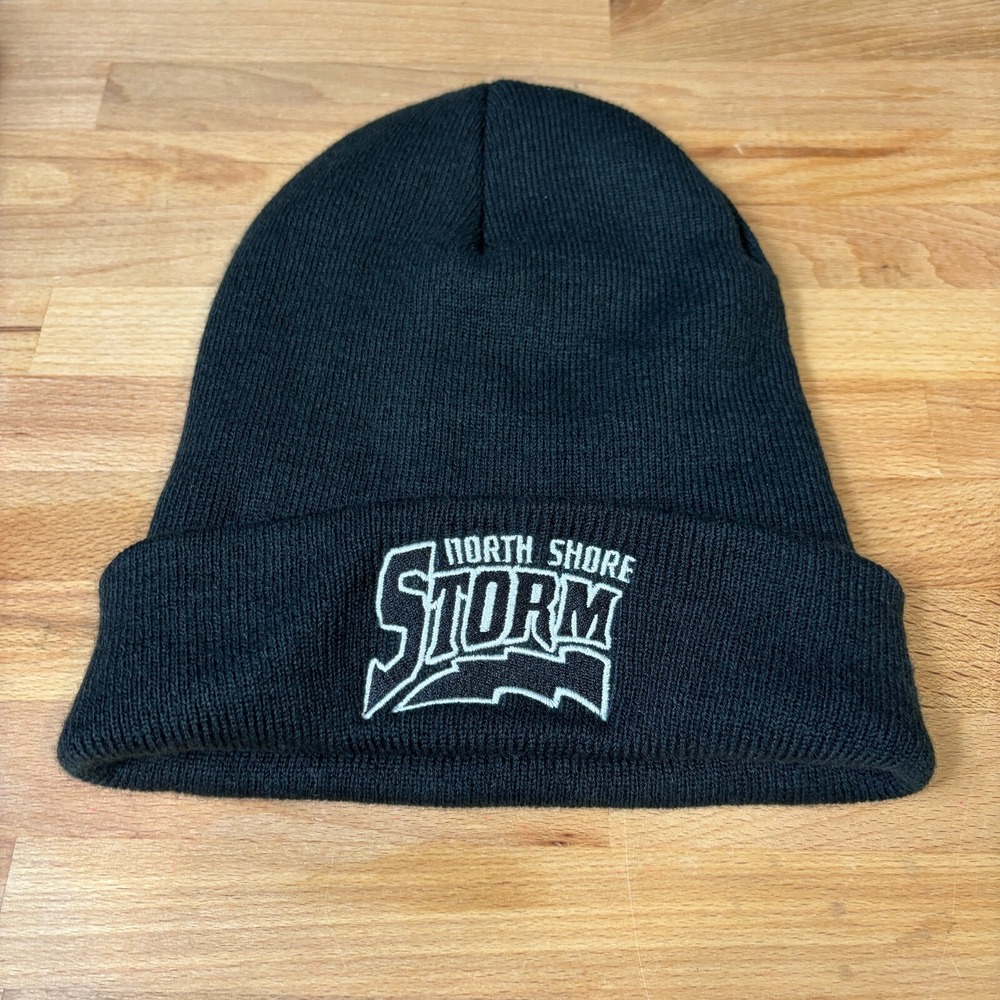 North Shore Storm Hat Cap One Size Black Knit Beanie Winter Hat‎